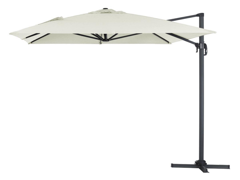 Parasol jardin déporté alu "Sun 4" 3 x 4 m - Ecru