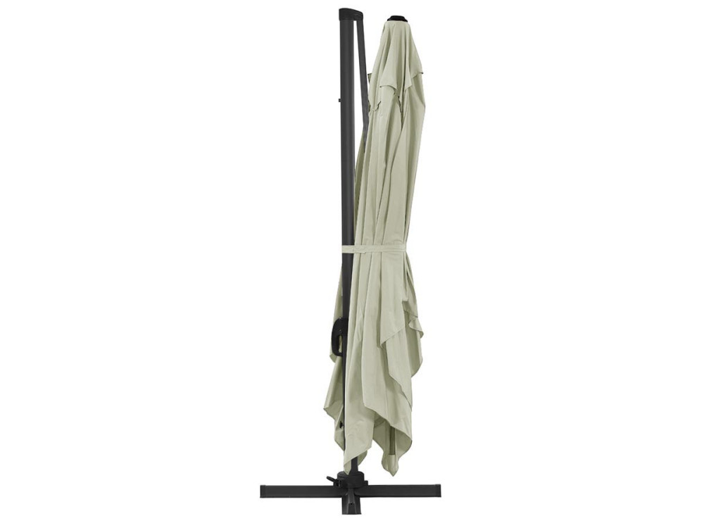 Parasol jardin déporté alu "Sun 4" 3 x 4 m - Ecru