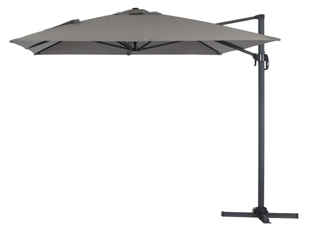Parasol déporté "Sun 4" - 3 x 4 m - Gris