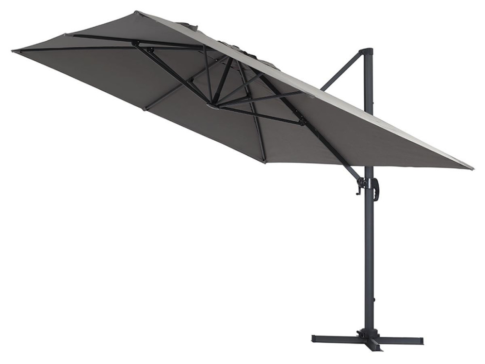 Parasol déporté "Sun 4" - 3 x 4 m - Gris