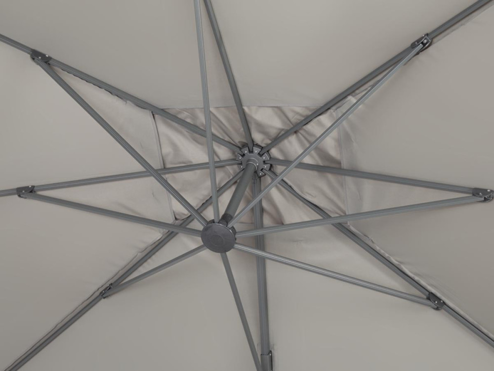 Parasol déporté "Sun 4" - 3 x 4 m - Gris