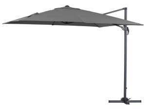 Parasol jardin déporté "Sun 3" - 3 x 3 m - Gris