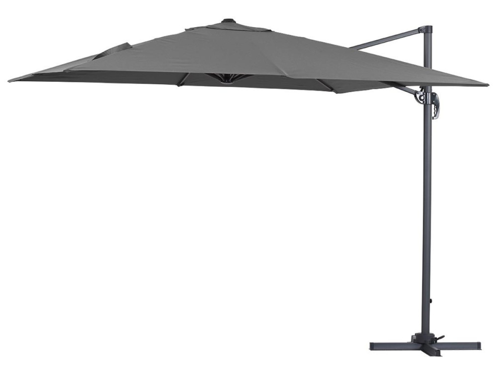 Parasol jardin déporté "Sun 3" - 3 x 3 m - Gris