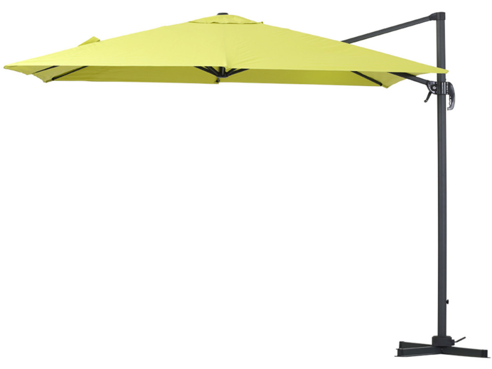 Parasol jardin déporté alu "Sun 3" 3 x 3 m - Vert