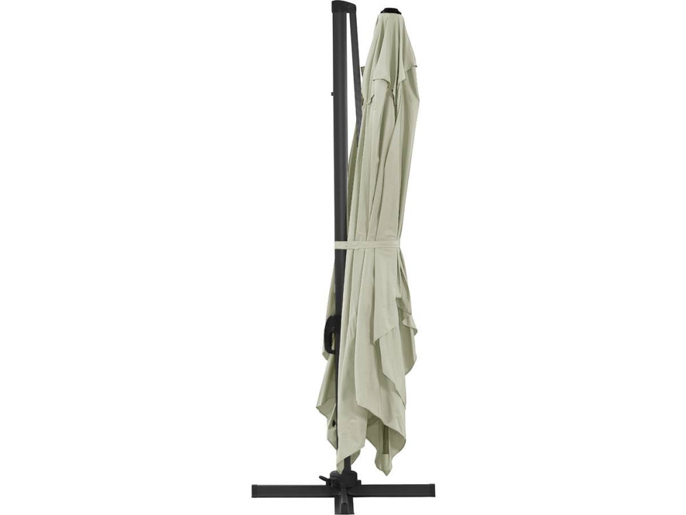 Parasol jardin déporté Alu "Sun 4" - Rectangle - 3 x 4 m + Housse de protection - Ecru