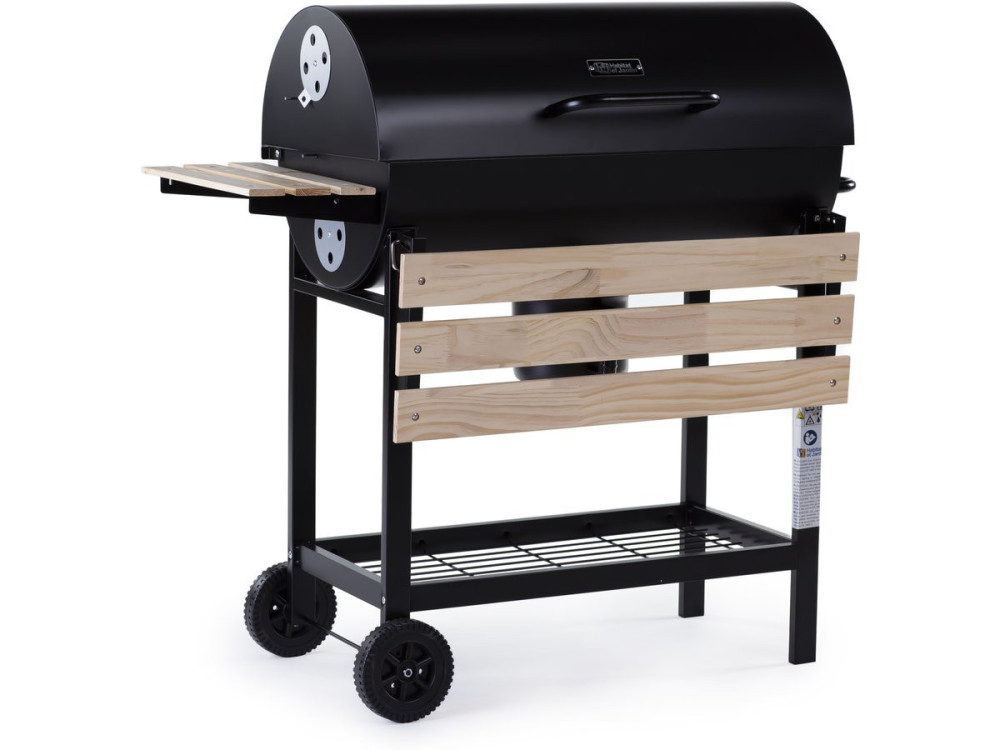 Barbecue XXL charbon de bois "King" - 95 x 63 x 105 cm - Noir