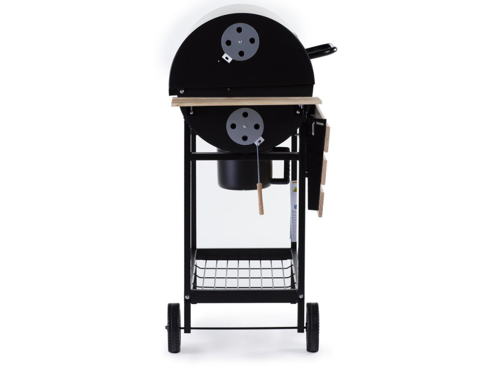 Barbecue XXL charbon de bois "King" - 95 x 63 x 105 cm - Noir