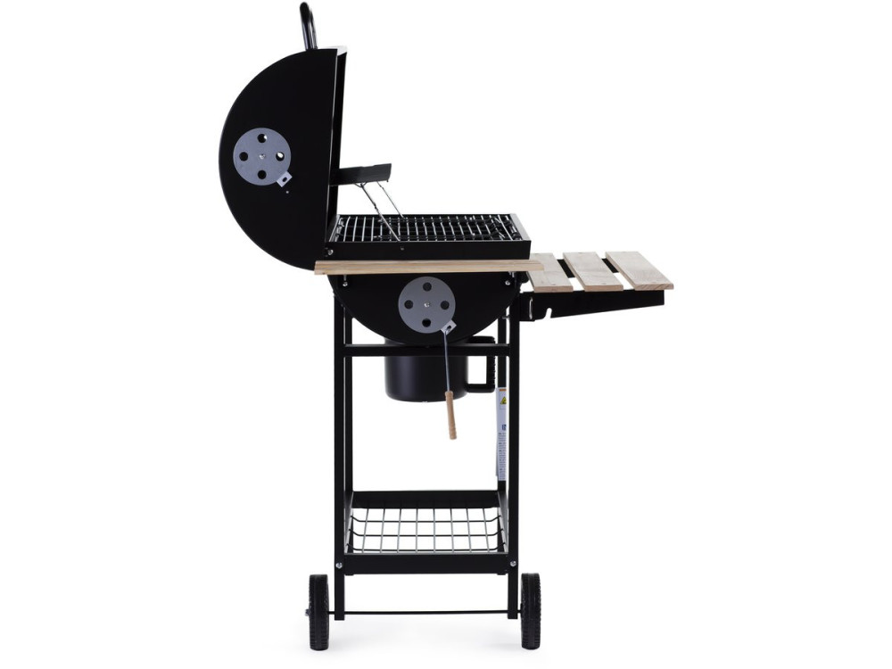 Barbecue XXL charbon de bois "King" - 95 x 63 x 105 cm - Noir