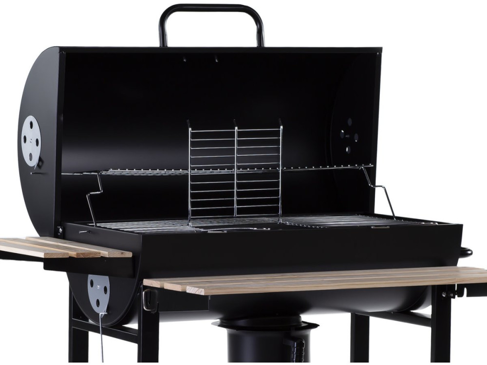Barbecue XXL charbon de bois "King" - 95 x 63 x 105 cm - Noir