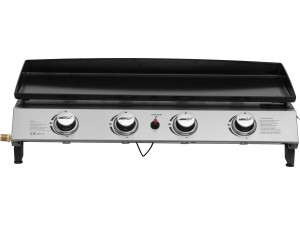 Plancha à gaz avec 4 brûleurs en métal "Jolly" - 10 Kw - Gris