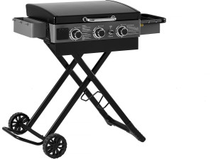Plancha à gaz avec chariot pliable et portable "Firo" - 7,5 kw - Noir
