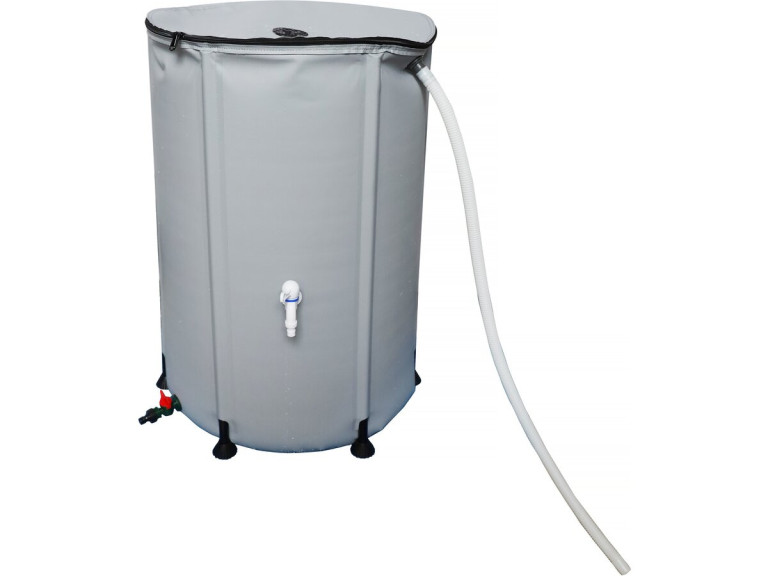 Récupérateur d’eau souple en PVC 250 L - Gris