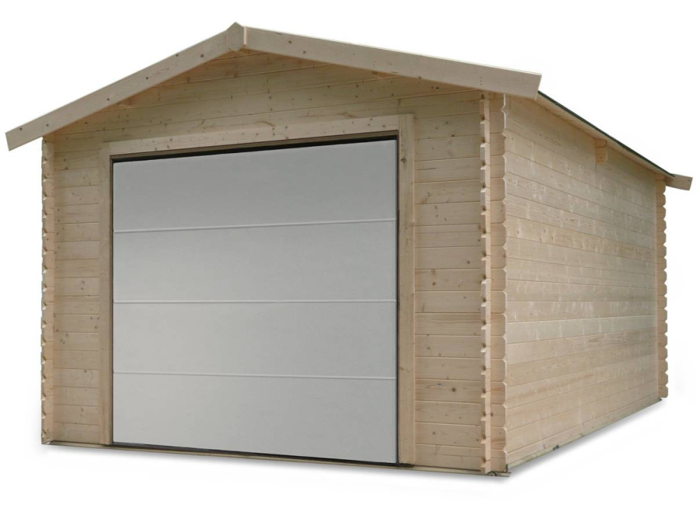 Garage bois "Traditional" - 18.19 m² - 3.58 x 5.08 x 2.82 m - 28 mm