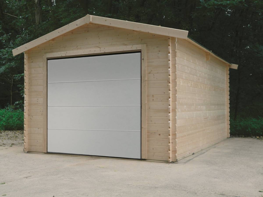 Garage bois "Traditional" - 18.19 m² - 3.58 x 5.08 x 2.82 m - 28 mm