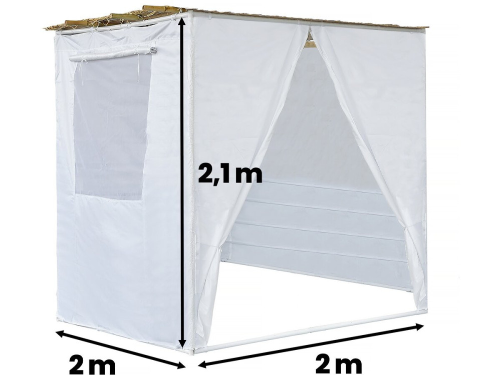 Souccah en Kit NINA ajustable 2 x 2 avec 1 Rouleau de bambou et 2 tasseaux de bois