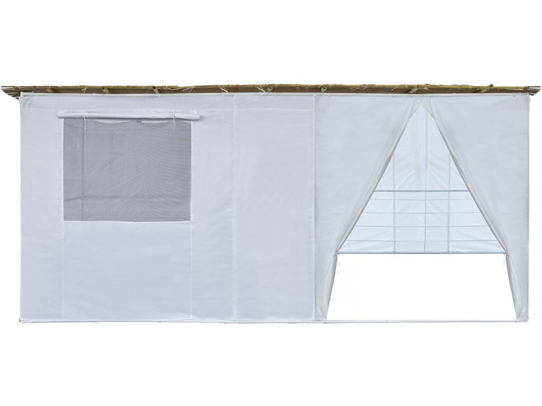 Souccah en Kit NINA ajustable 4 x 2 avec 2 Rouleaux de bambou et 4 tasseaux de bois