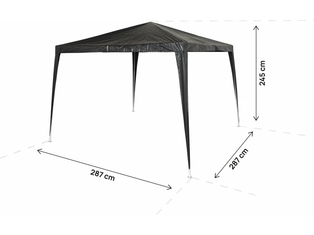 Tonnelle de jardin "Natacha 3" - 3 x 3 m - Gris
