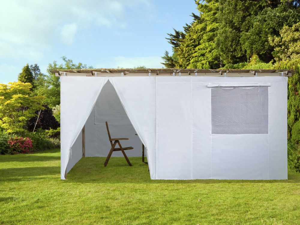 Souccah en bois 3 x 5 m avec tissu - Casher lemaehadrin - Skhah Non inclus