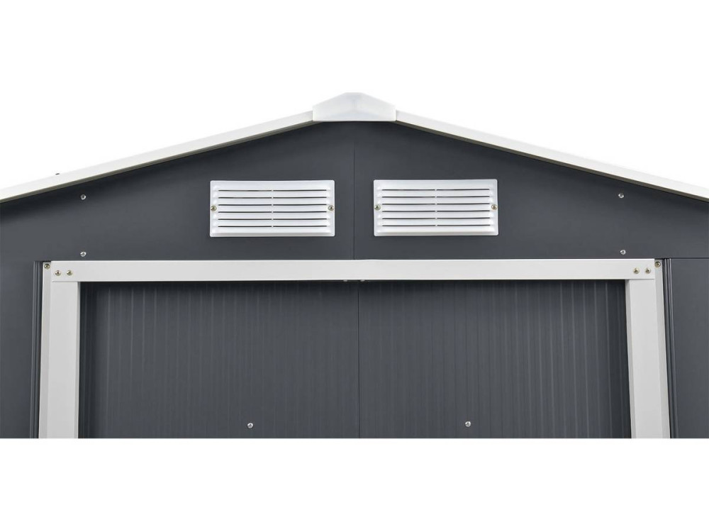 Abri de jardin métal "Vegas" - 2,7 m² - Gris