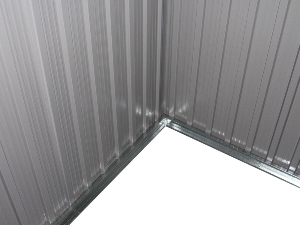 Abri de jardin métal toit plat "Texas" - 6,29 m² - Gris
