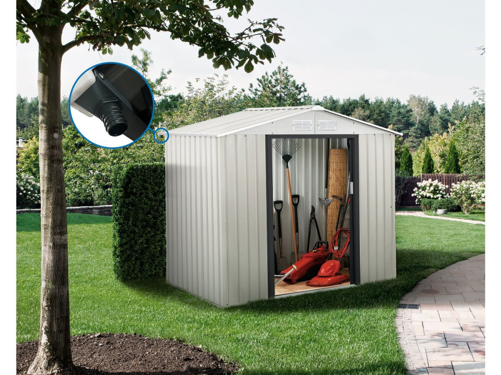 Abri de jardin métal "Nebraska" - 2,71m² avec gouttière