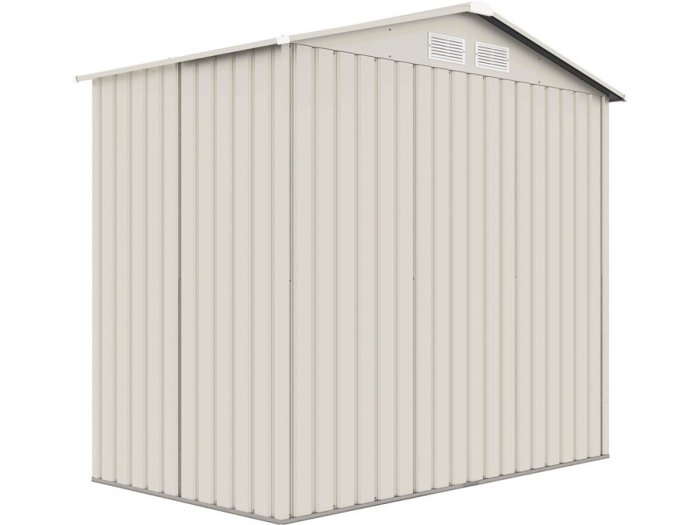 Abri de jardin métal "Nebraska" - 4.07 m² - Beige/Gris anthracite