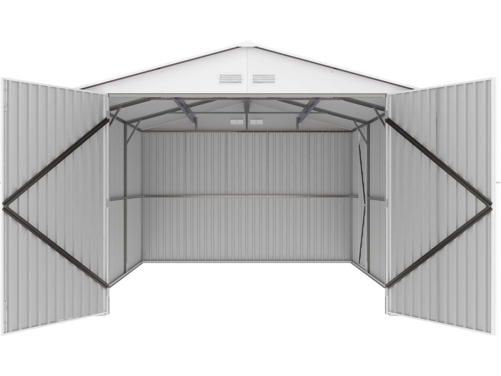 Garage métal "Nevada" avec porte battante - 15,36 m²