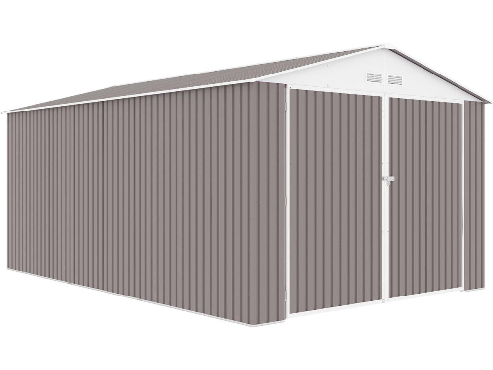 Garage métal "Nevada" avec porte battante - 15,36 m²