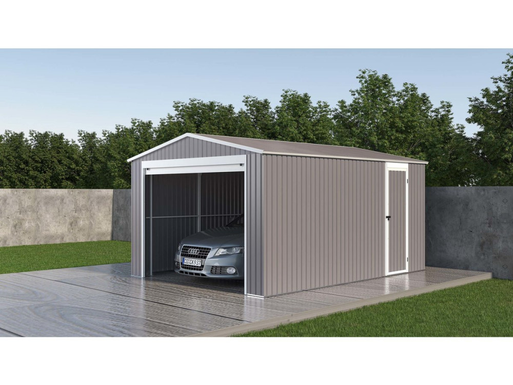 Garage métal "Nevada" avec porte roulante - 15,61m²