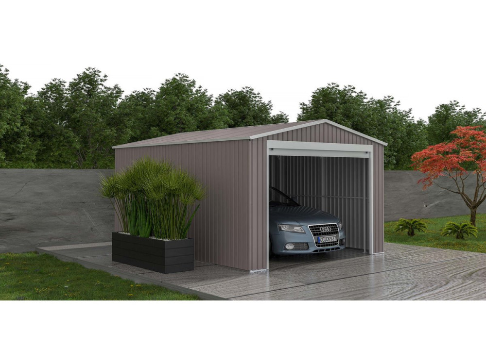 Garage métal "Nevada" avec porte roulante - 15,61m²