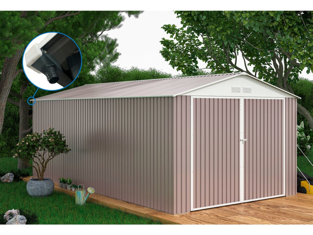 Garage métal "Nevada" - 15,36m² avec gouttière