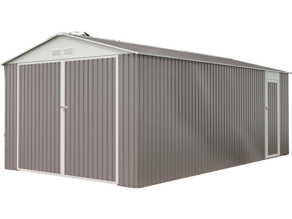 Garage métal "Nevada" avec porte battante - 18,56 m²