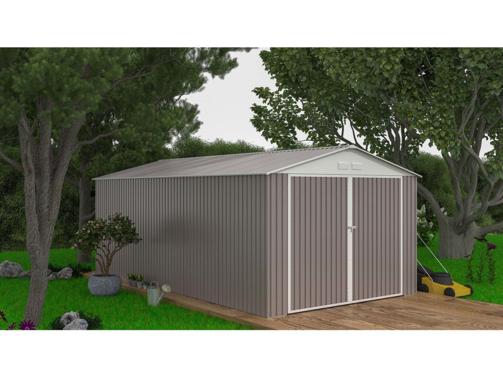 Garage métal "Nevada" avec porte battante - 18,56 m²