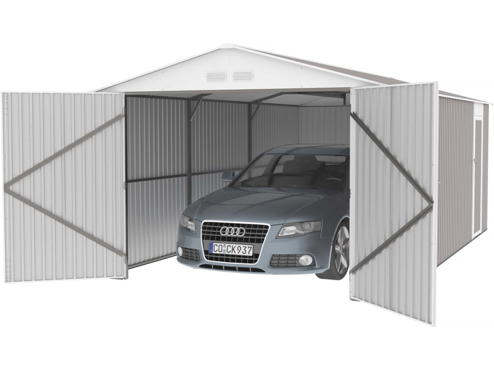 Garage métal "Nevada" avec porte battante - 18,56 m²