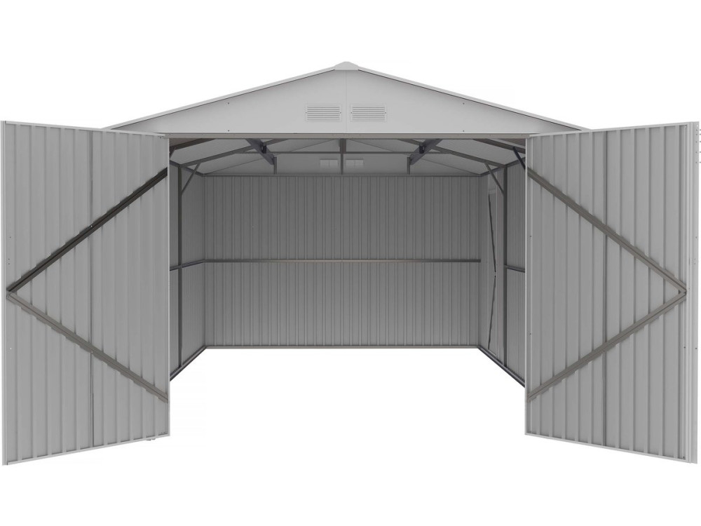 Garage métal "Nevada" avec porte battante - 18,56 m²