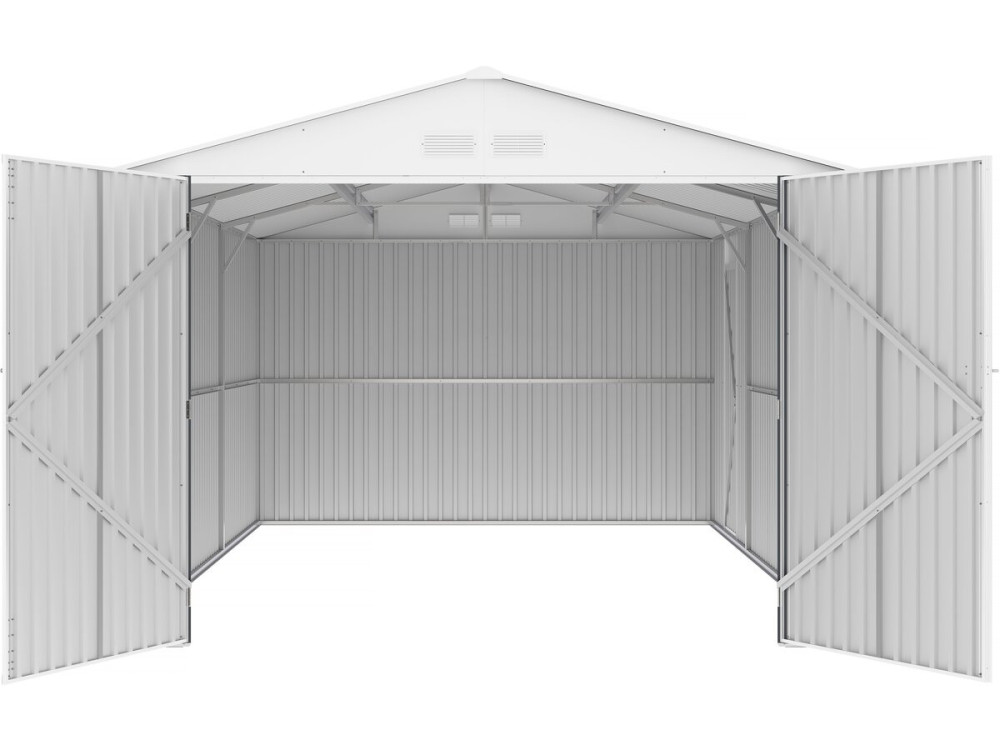 Garage métal  " Houston" - 18,56m² avec gouttière - Anthracite