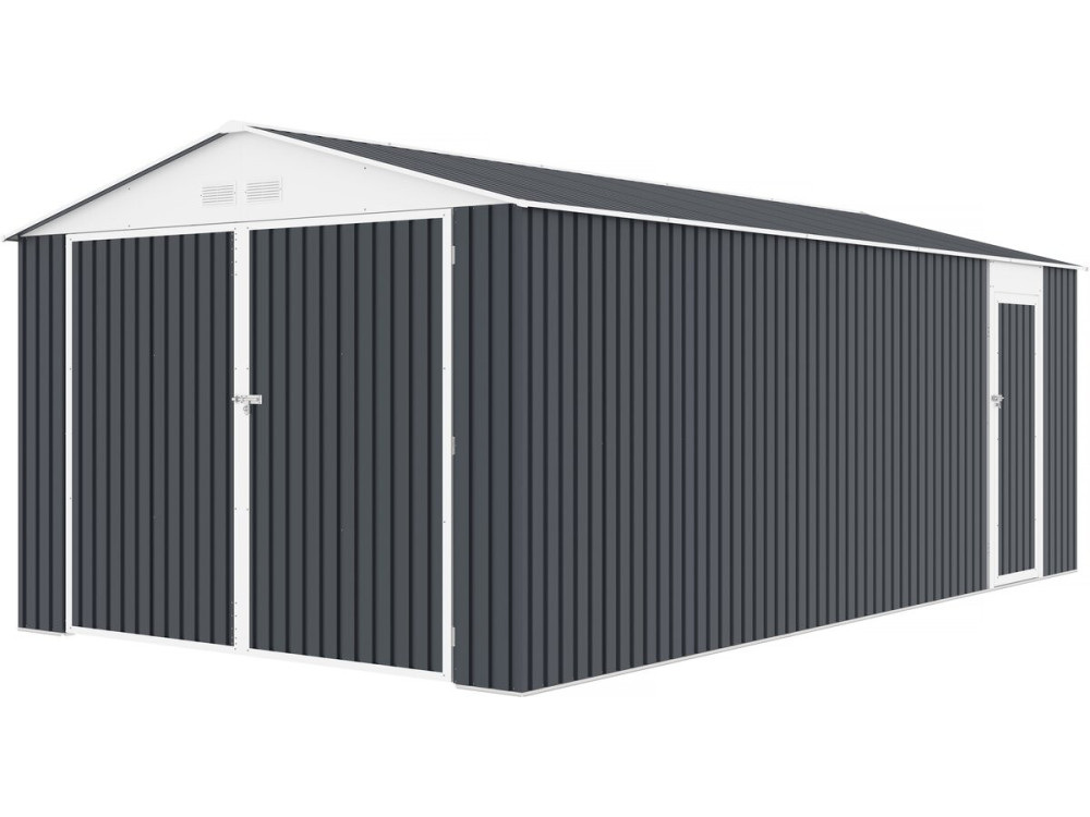 Garage métal " Houston" - 18,56 m² avec panneau solaire - Anthracite