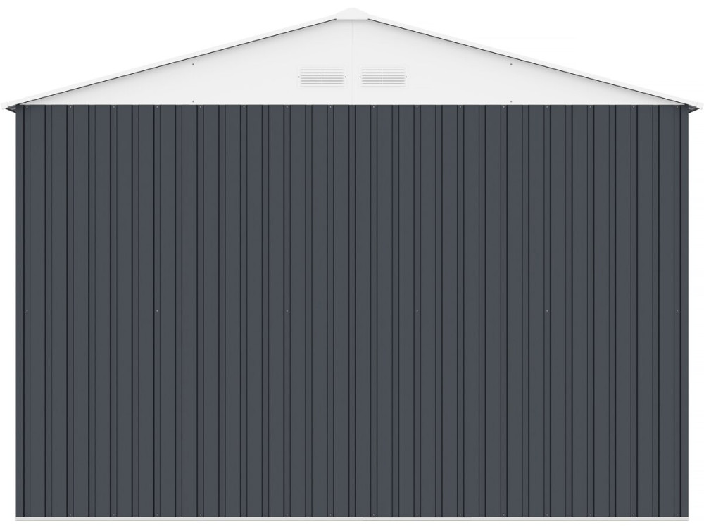 Garage métal  " Houston" - 18,56m² avec gouttière et récupérateur d'eau - Anthracite