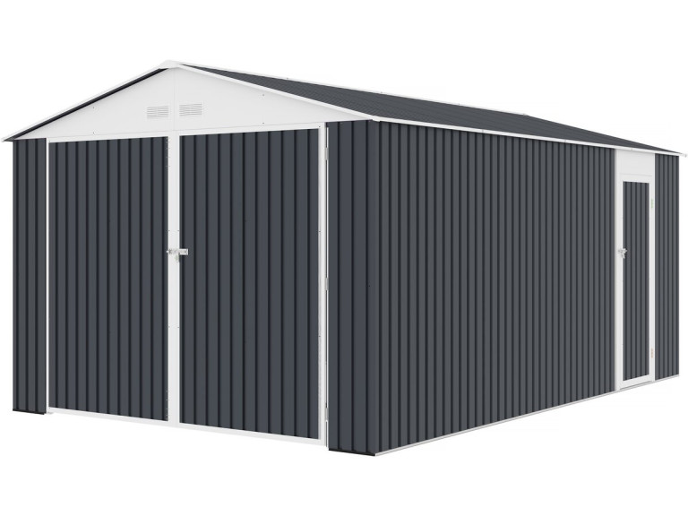 Garage métal "Houston" 15,36 m² - Anthracite
