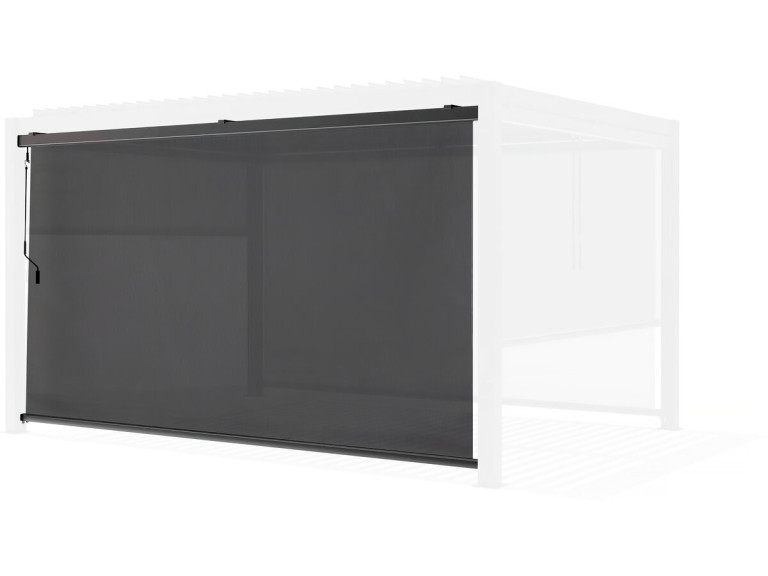 Store pergola bioclimatique - 367 x 208 cm - Gris anthracite