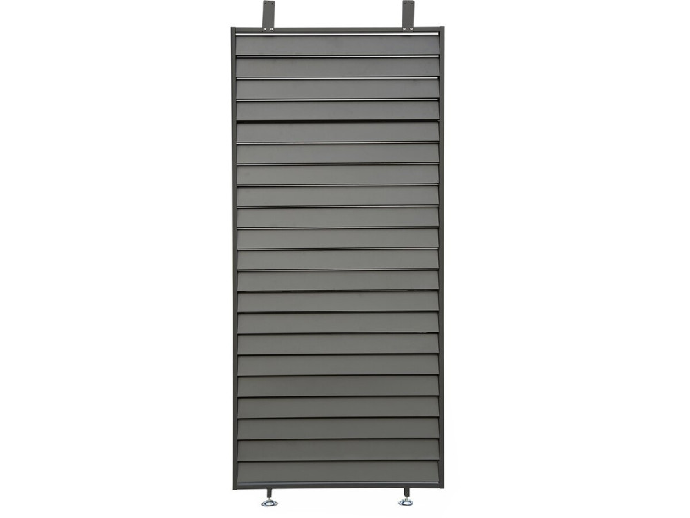 Pergola bioclimatique avec 3 persiennes en acier galvanisé "Howard" - 3 x 4 m - Gris