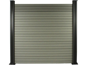 Kit Clôture 1.6 x 1.2m composite - Kit de fixation offert - Gris