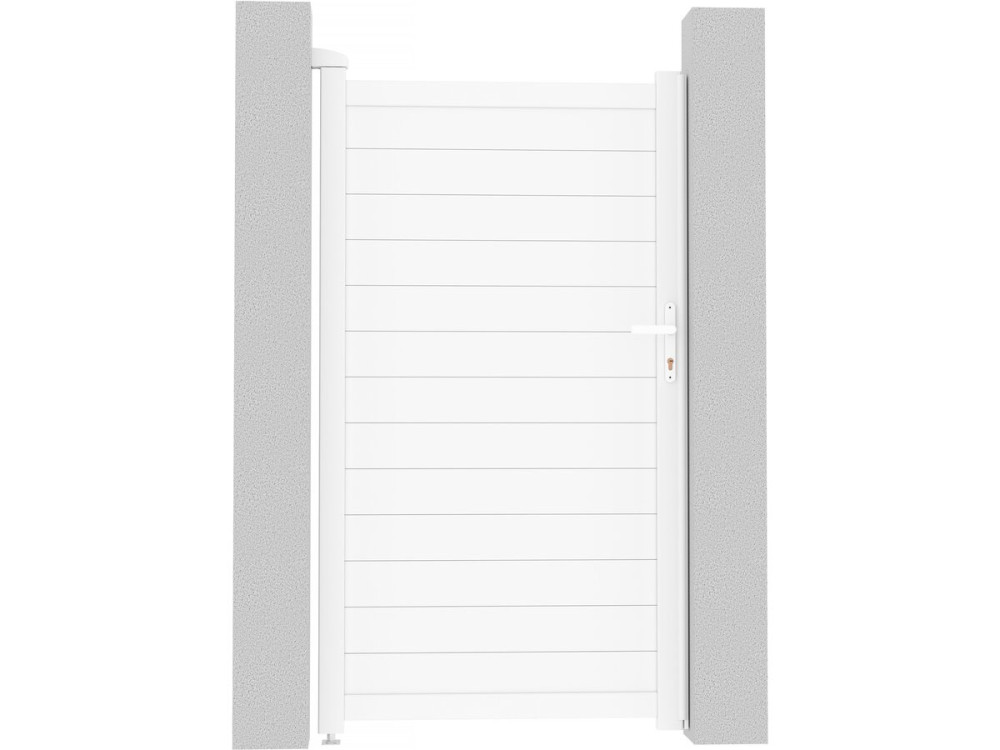 Portillon aluminium "Eric" - 101.2 x 180.9 cm - Blanc