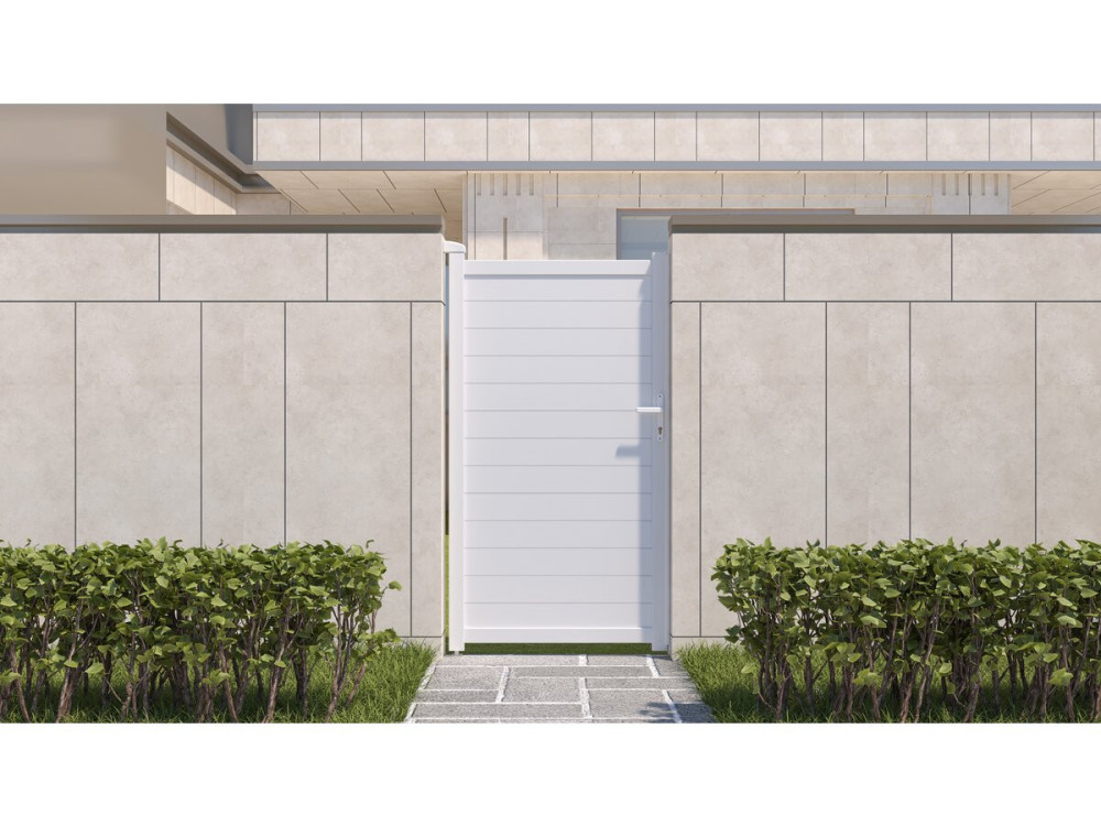 Portillon aluminium "Eric" - 101.2 x 180.9 cm - Blanc