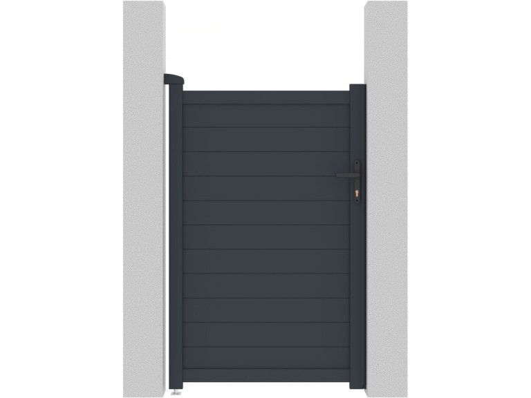 Portillon aluminium "Marc" - 101.2 x 155.9 cm - Gris