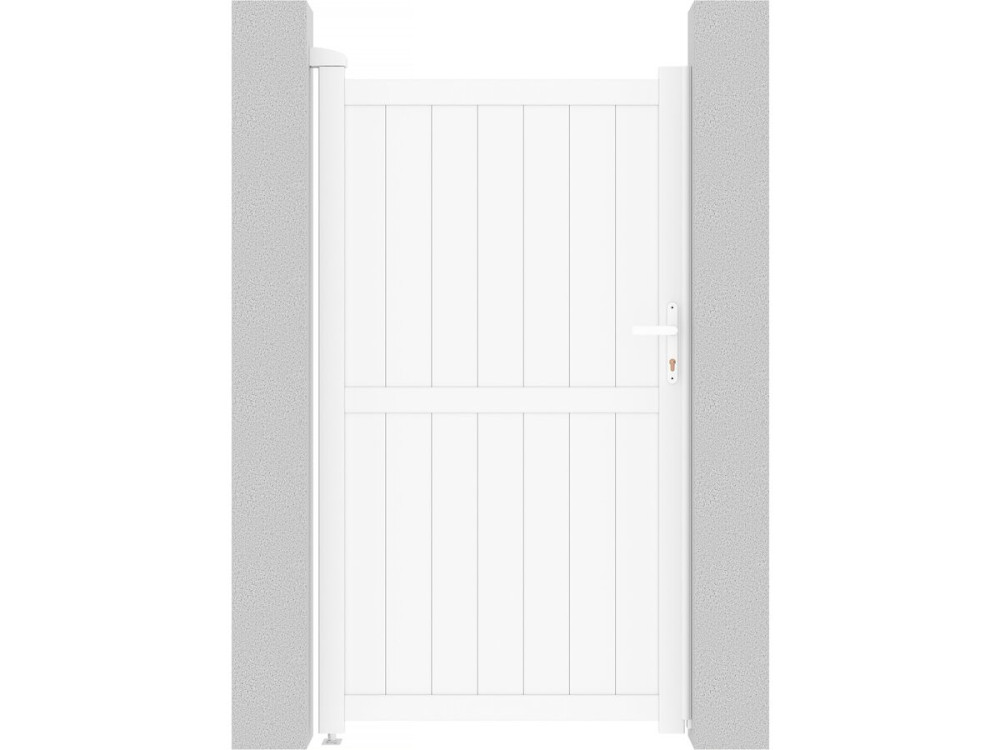 Portillon aluminium "Lola" - 101.2 x 180.9 cm - Blanc