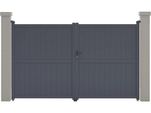 Portail aluminium "Maurice" - 299.5 x 180.9 cm - Gris