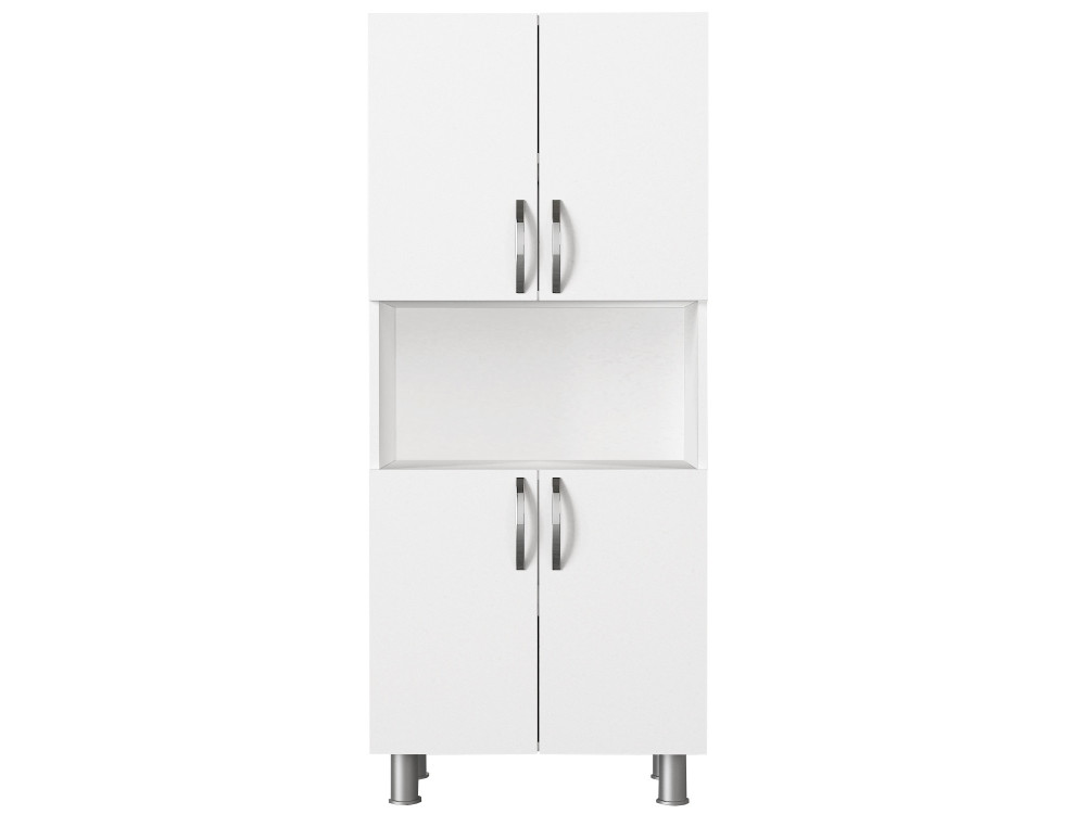 Meuble de salle de bain en bois "William" - 59 x 29 x 140 cm - Blanc