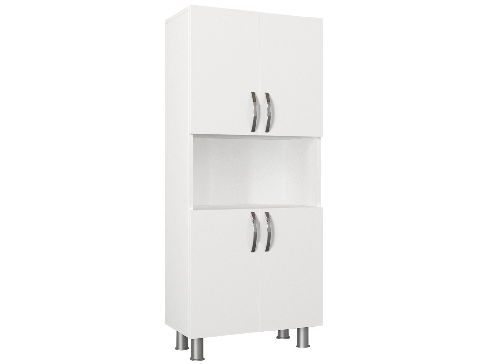 Meuble de salle de bain en bois "William" - 59 x 29 x 140 cm - Blanc