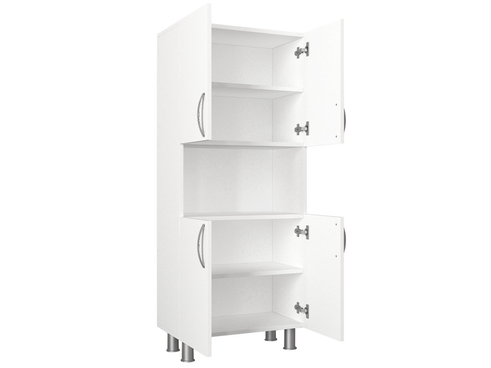 Meuble de salle de bain en bois "William" - 59 x 29 x 140 cm - Blanc